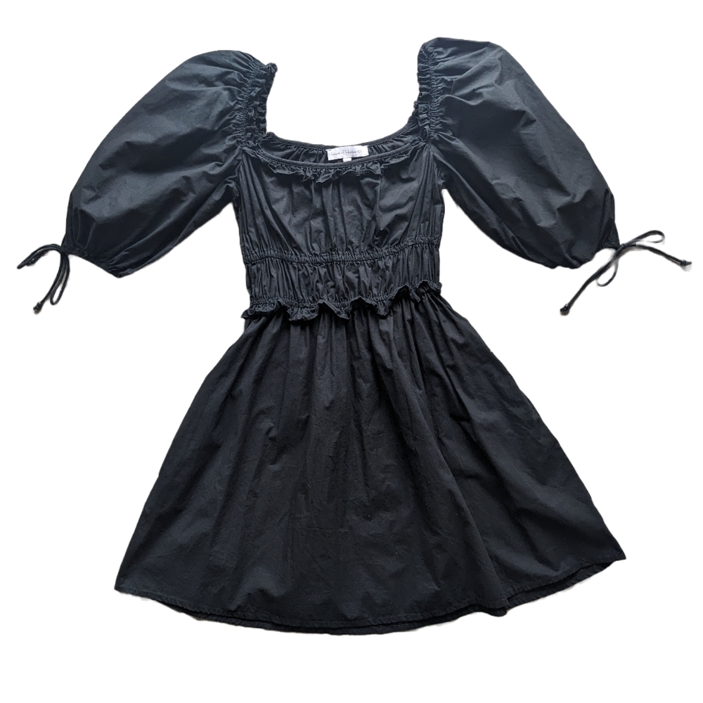 House of Harlow 1960 Puff Sleeve Mini Dress Black xs